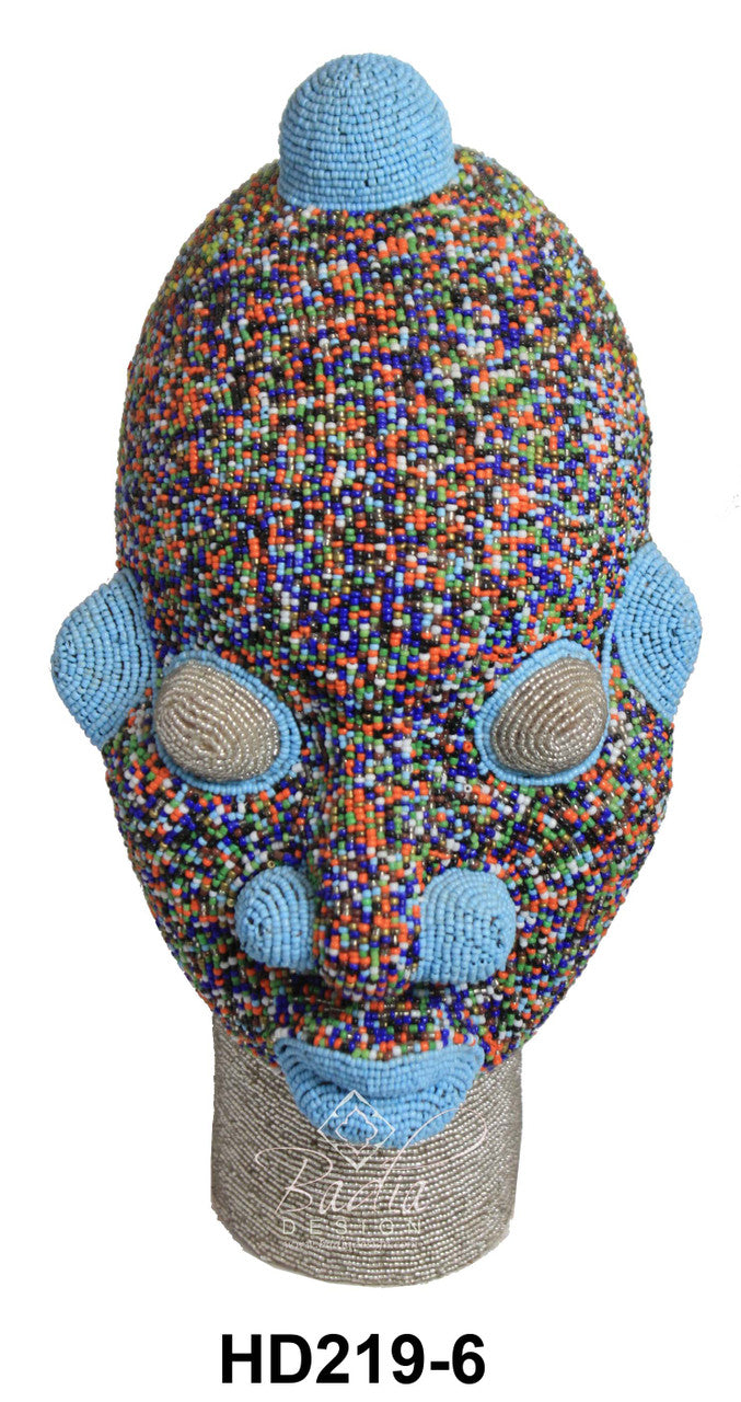 Multi-Color African Beaded Heads