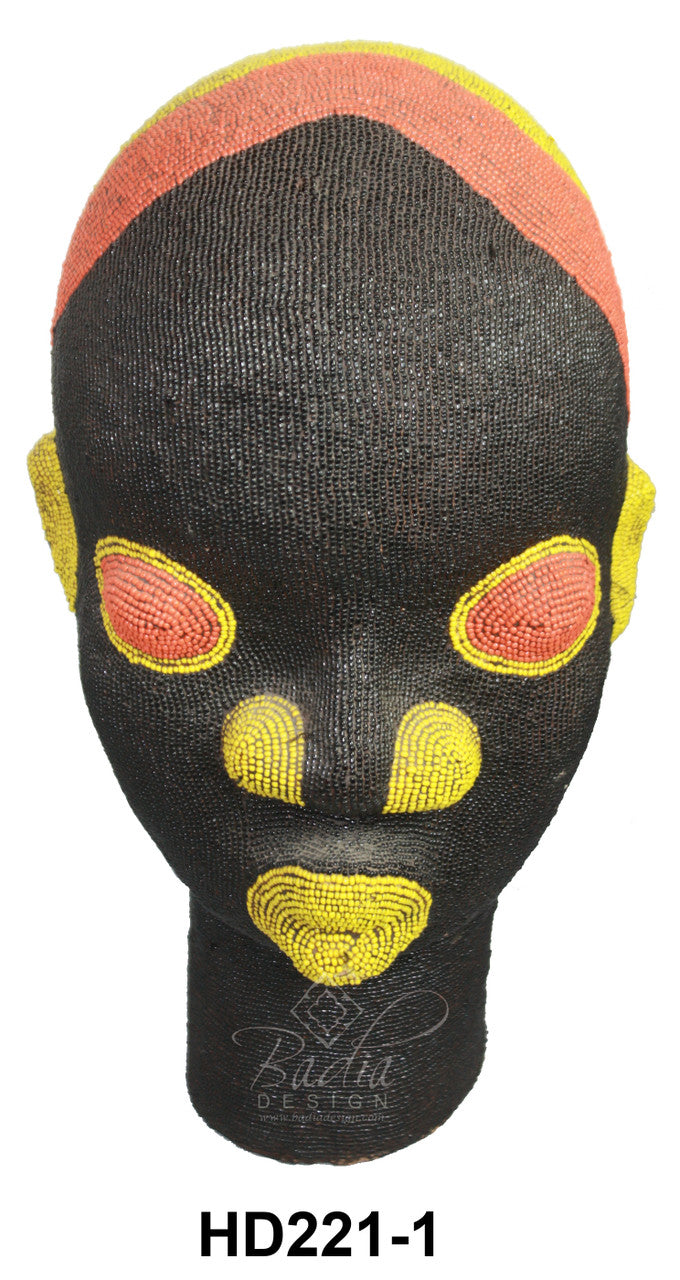 Multi-Color African Beaded Heads