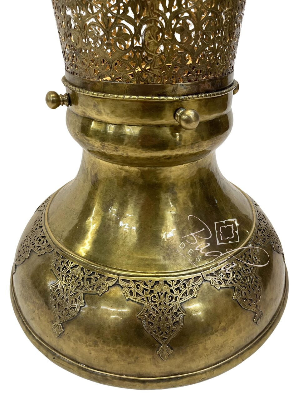 Tall Ornate Brass Floor Lantern