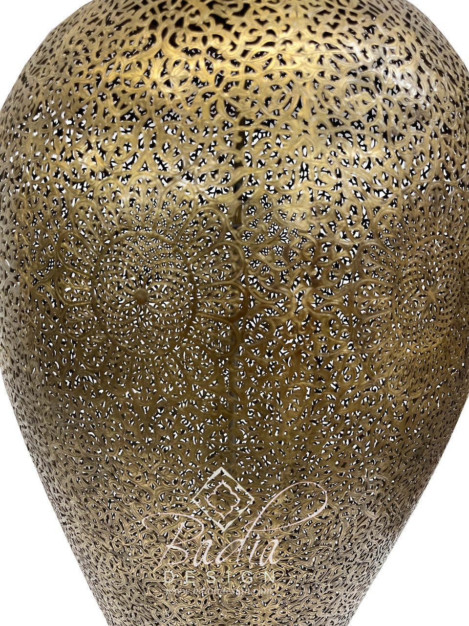 Tall Ornate Brass Floor Lantern