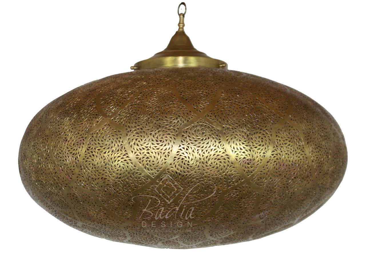 Moroccan Hand Punched Brass Lantern