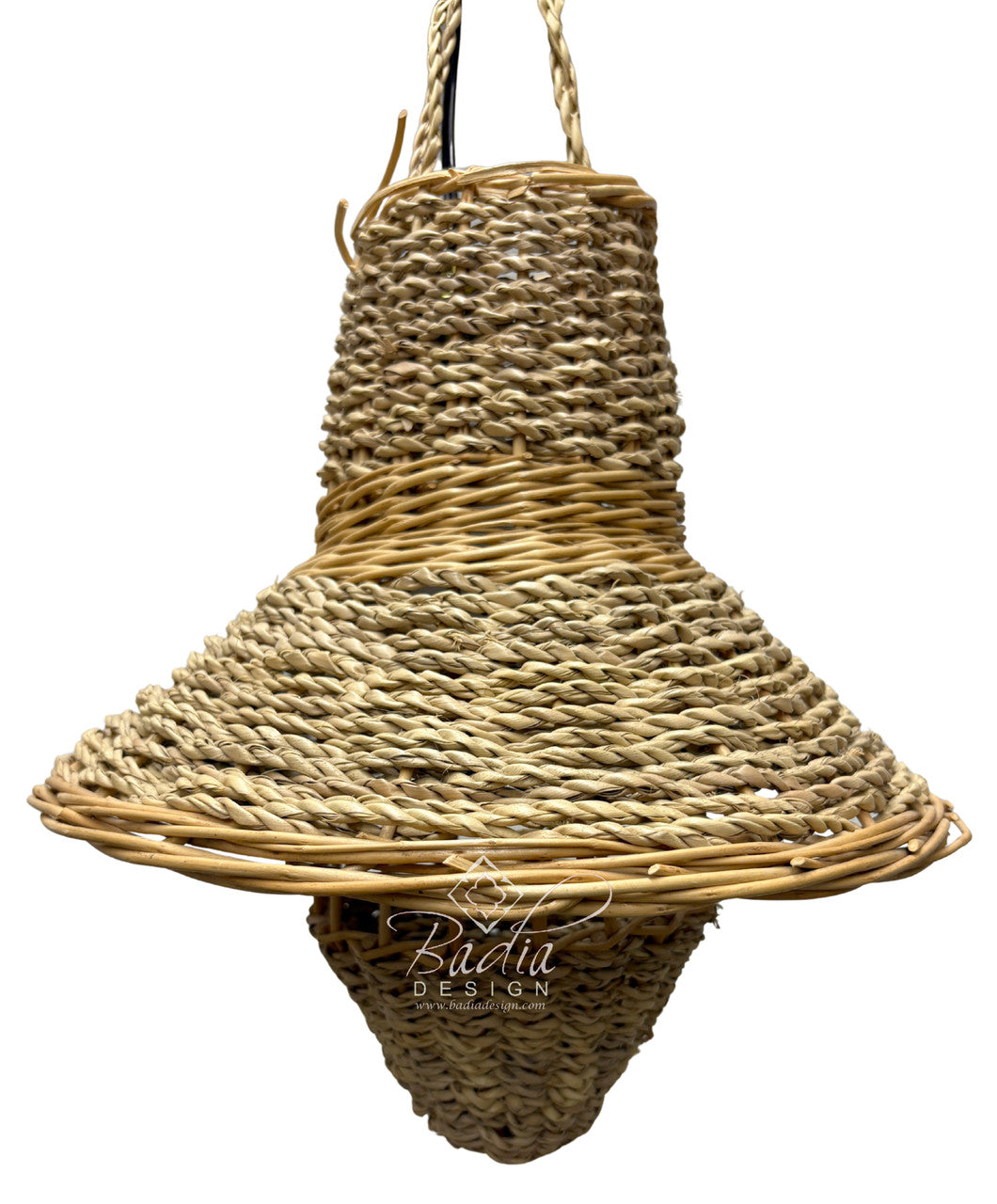 Bell and Cone Shaped Raffia Lantern