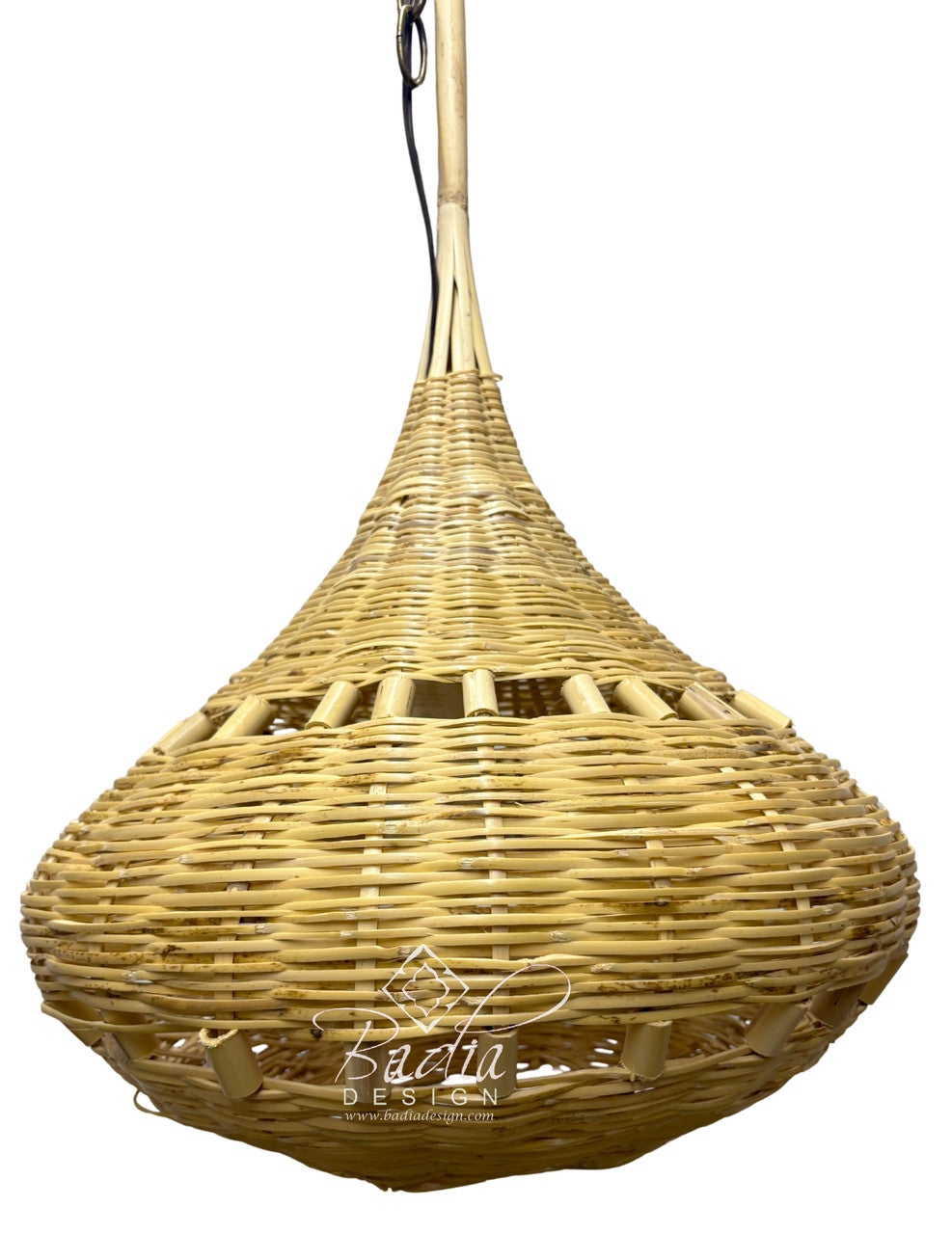 Handwoven Teardrop Shaped Raffia Lantern