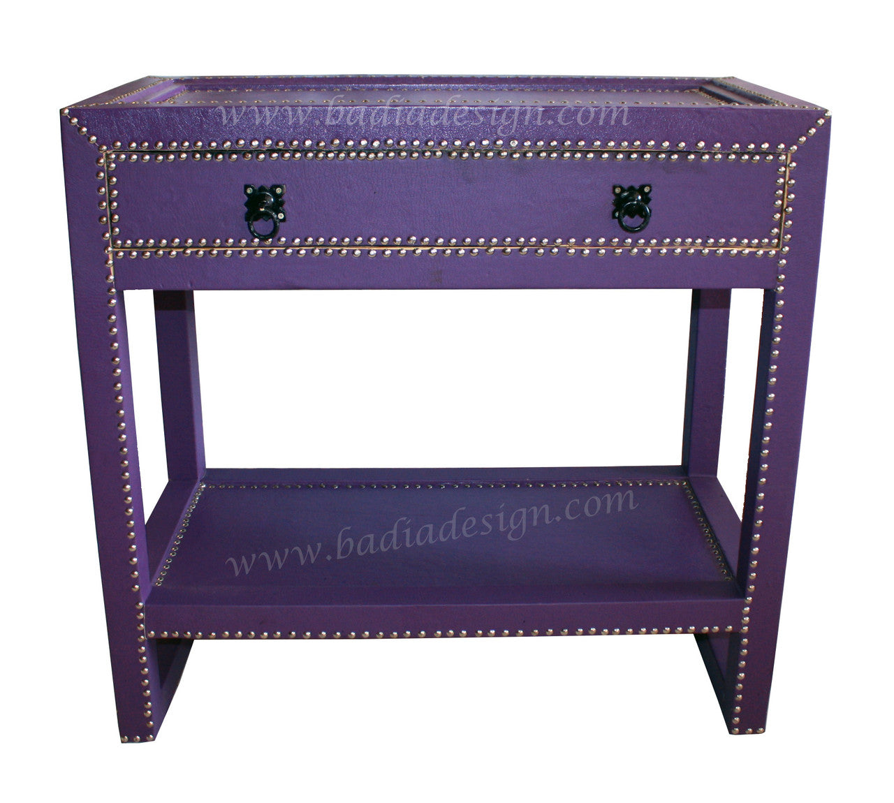 Moroccan Studded Premium Leather Cabinet