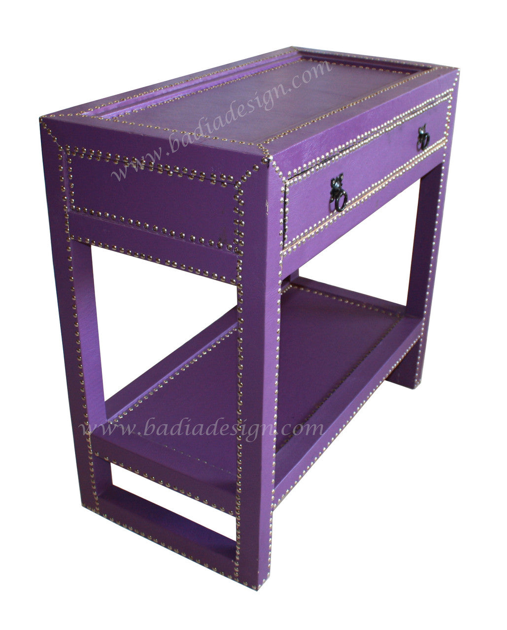 Moroccan Studded Premium Leather Cabinet