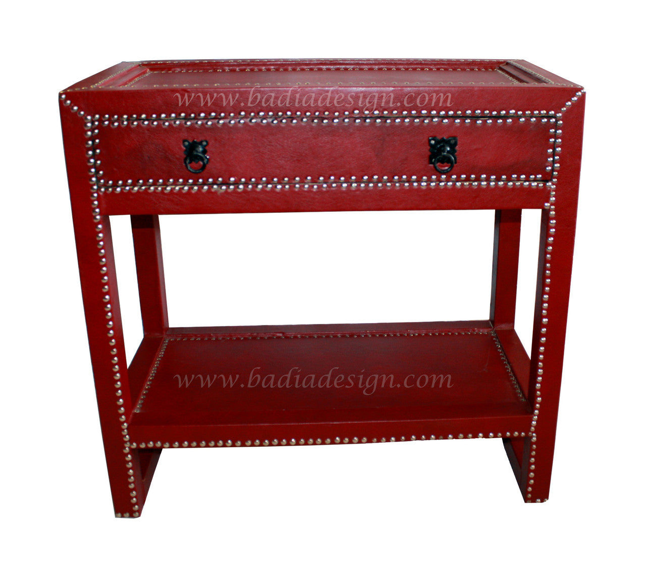 Moroccan Studded Premium Leather Cabinet