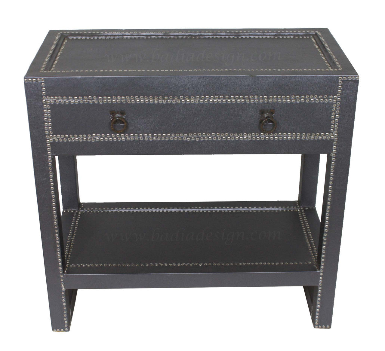 Moroccan Studded Premium Leather Cabinet