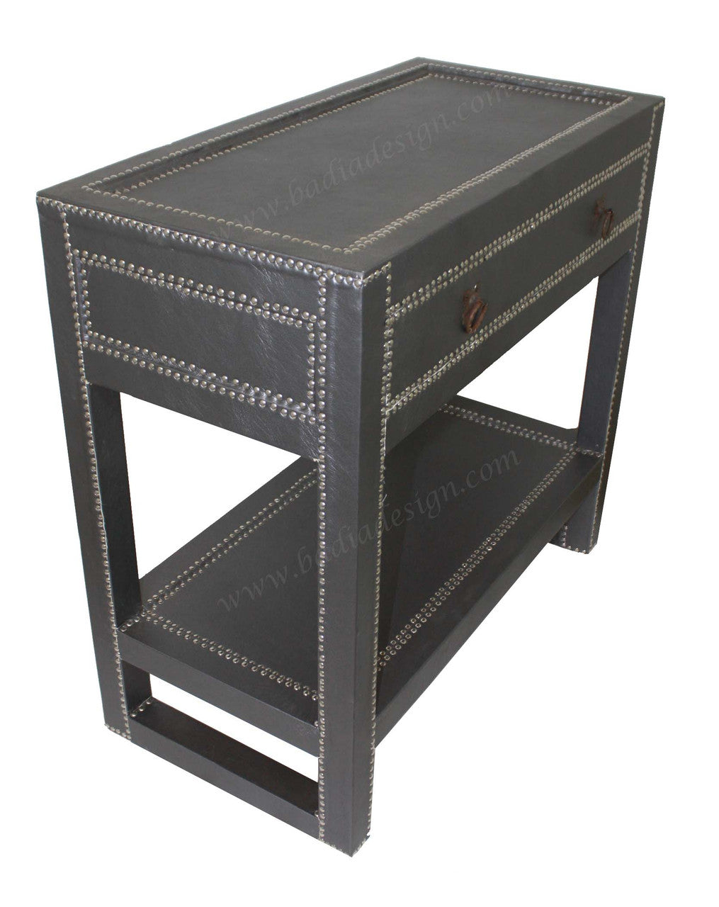 Moroccan Studded Premium Leather Cabinet