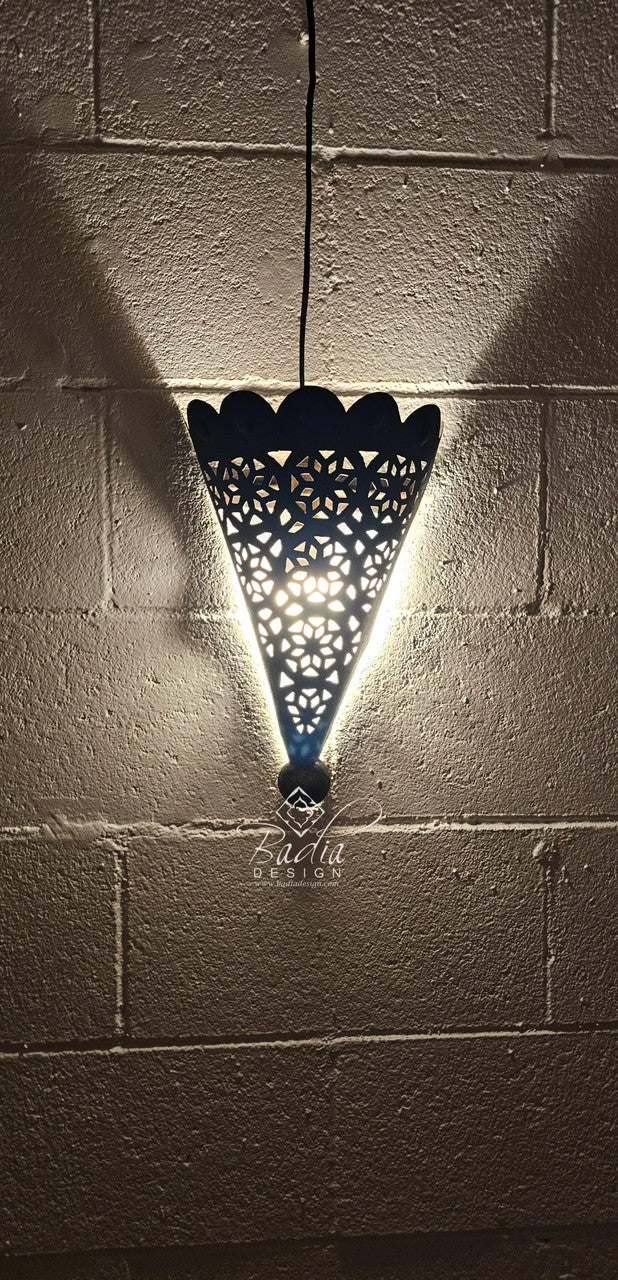 Rustic Cone Shaped Iron Wall Sconce