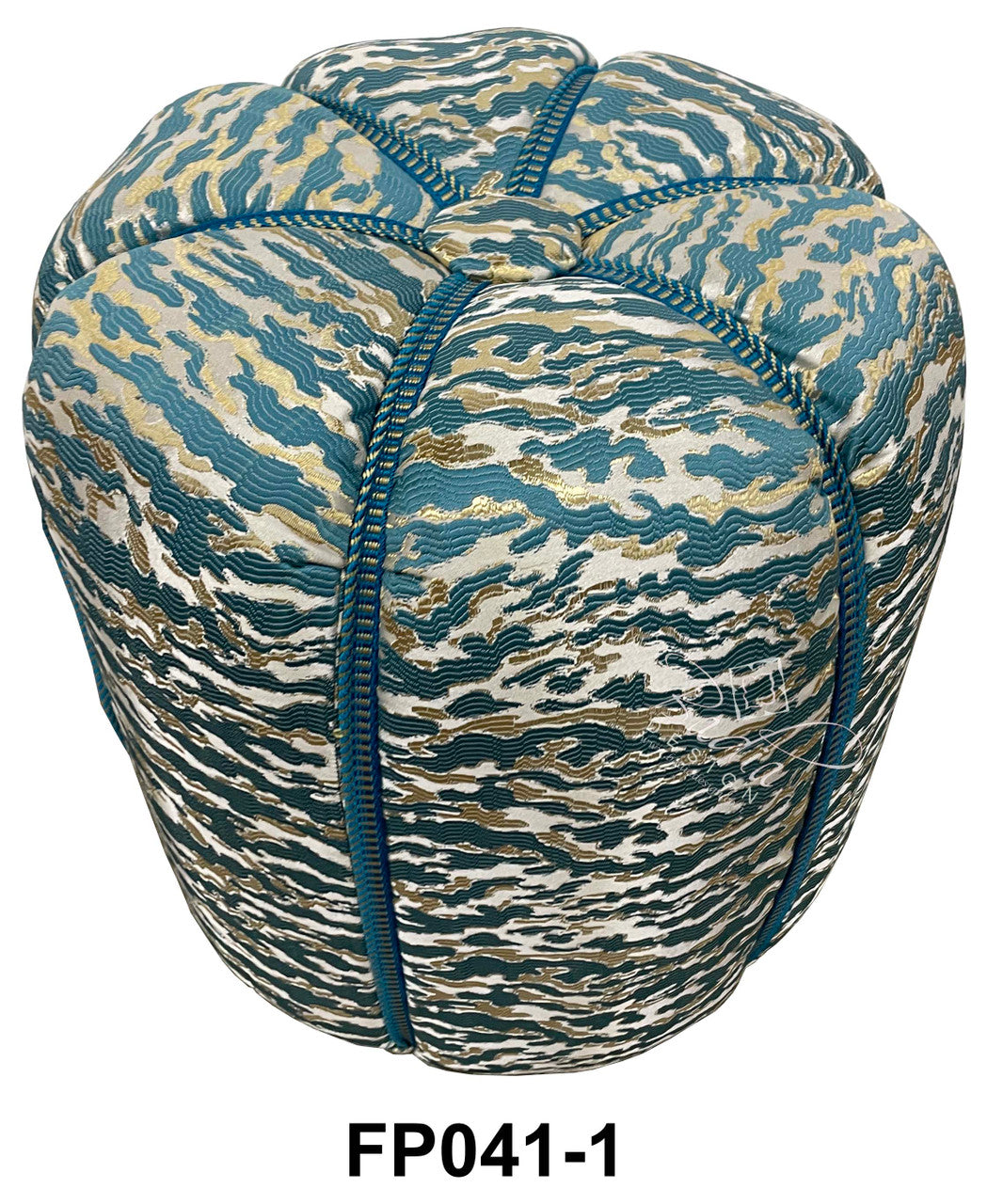 Multi-Color Moroccan Fabric Pouf