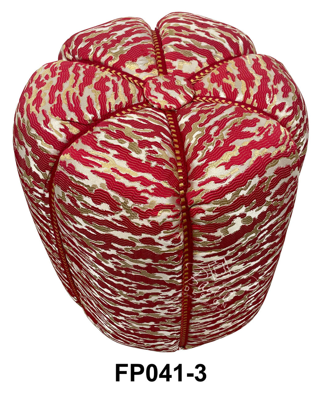 Multi-Color Moroccan Fabric Pouf