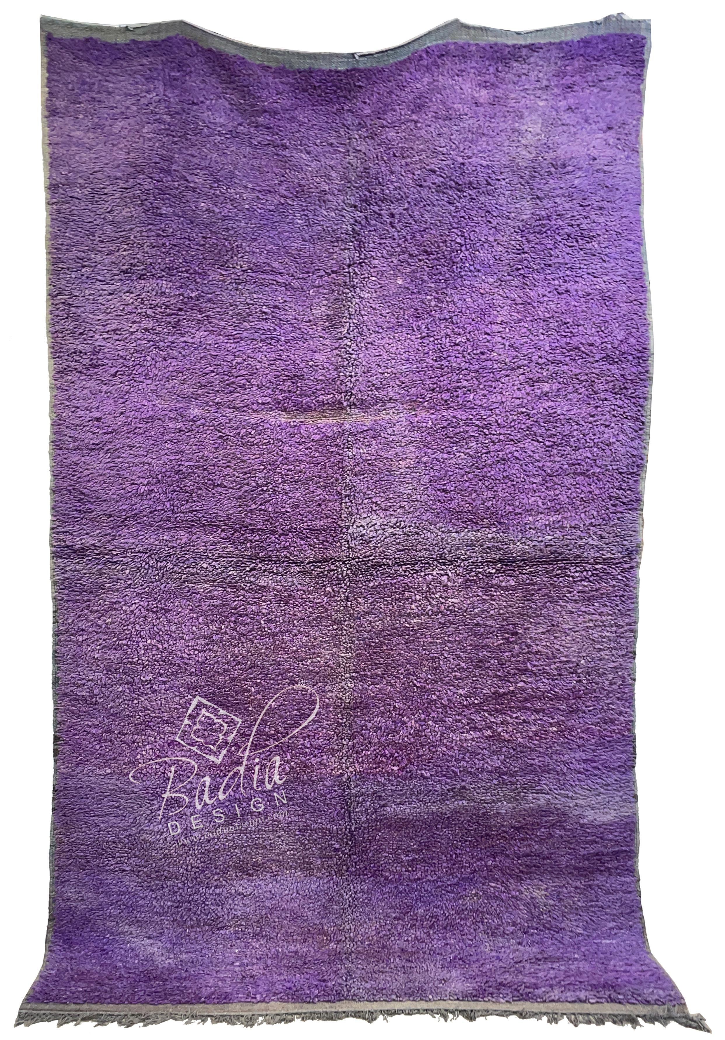 Shaggy Purple Moroccan Berber Rug