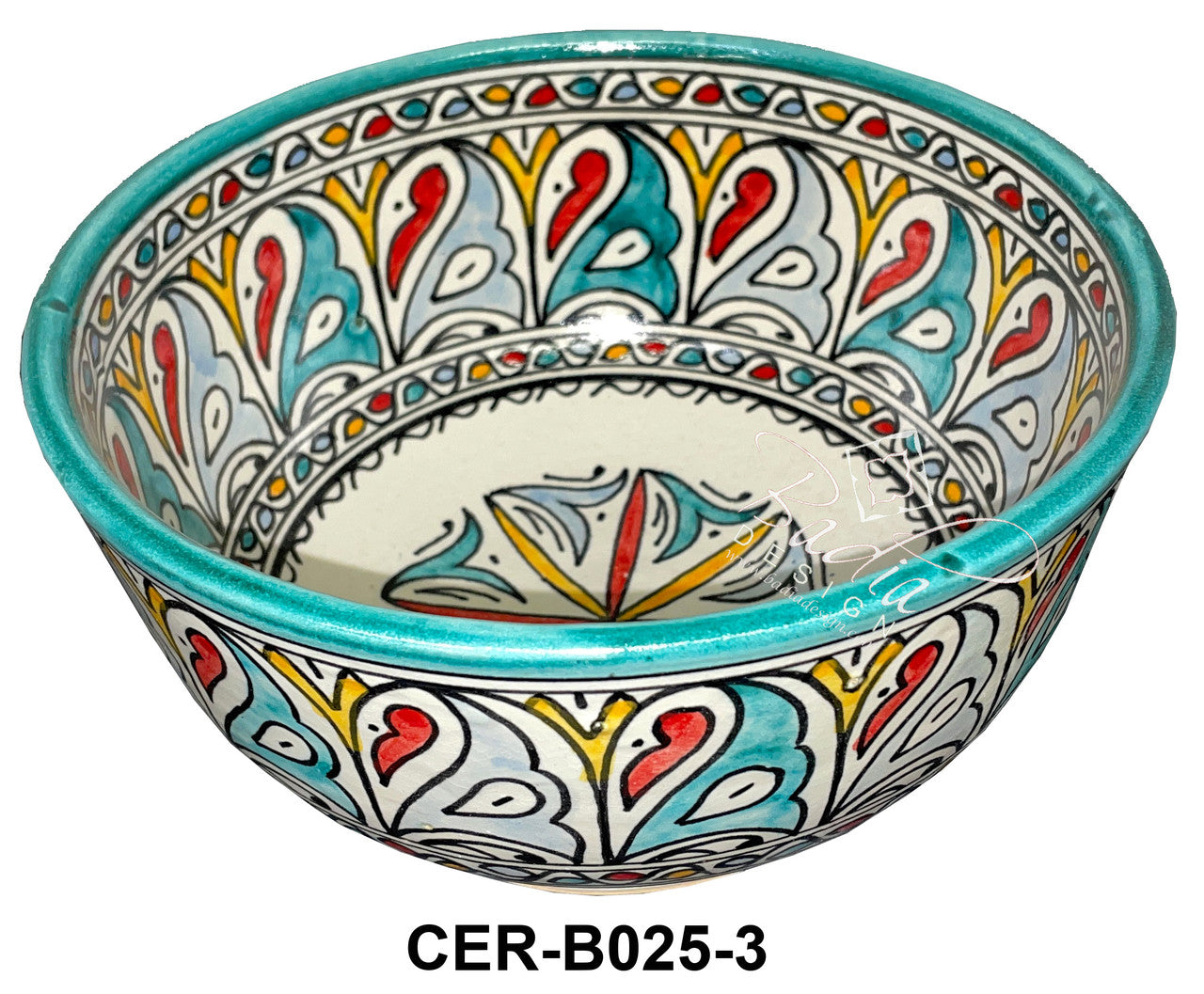Multi-Color Hand Painted Ceramic Bowls