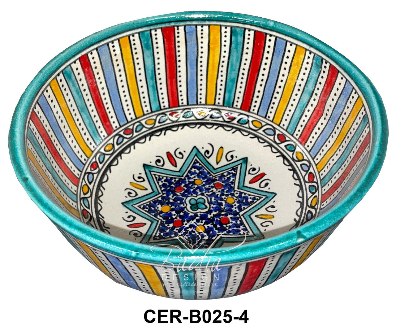 Multi-Color Hand Painted Ceramic Bowls