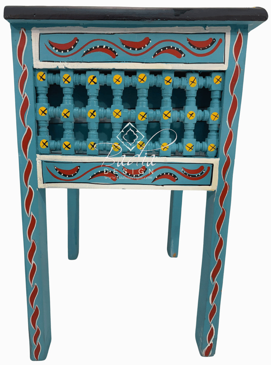 Small Multi-Color Hand Painted Nightstands