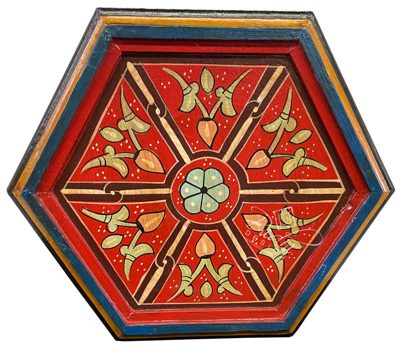 Small Colorful Hand Painted Side Tables