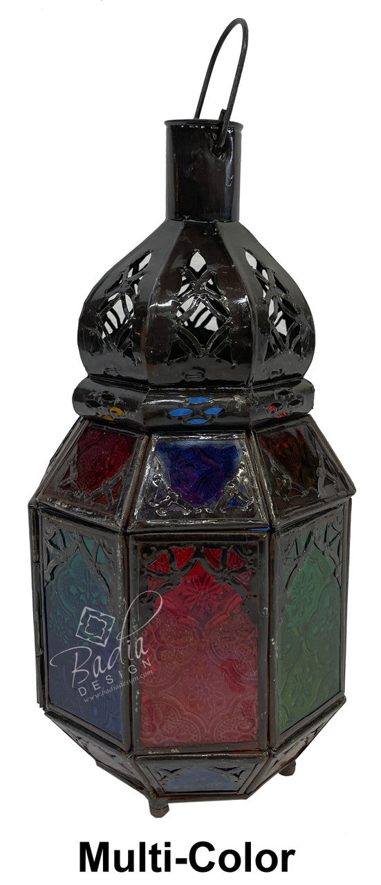 Hanging Multi-Color Glass Lanterns