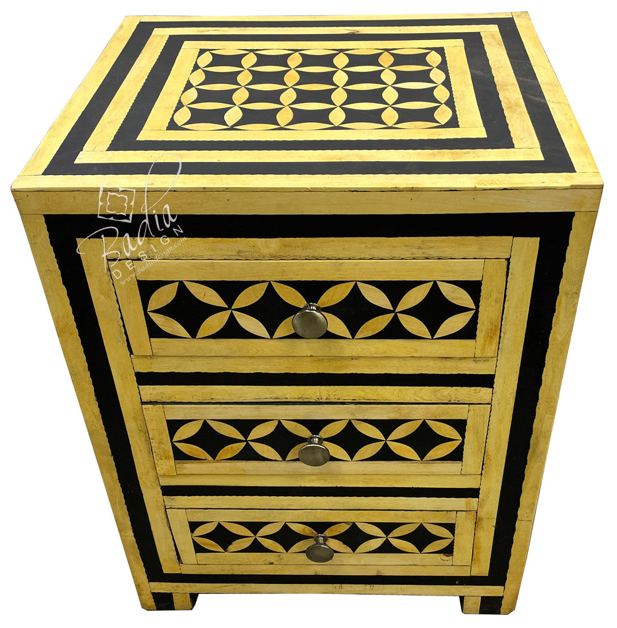 Bone Inlay Moroccan Nightstand
