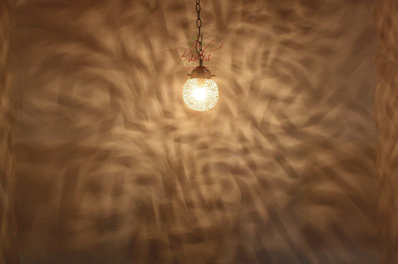 Round Silver Pendant Lamp