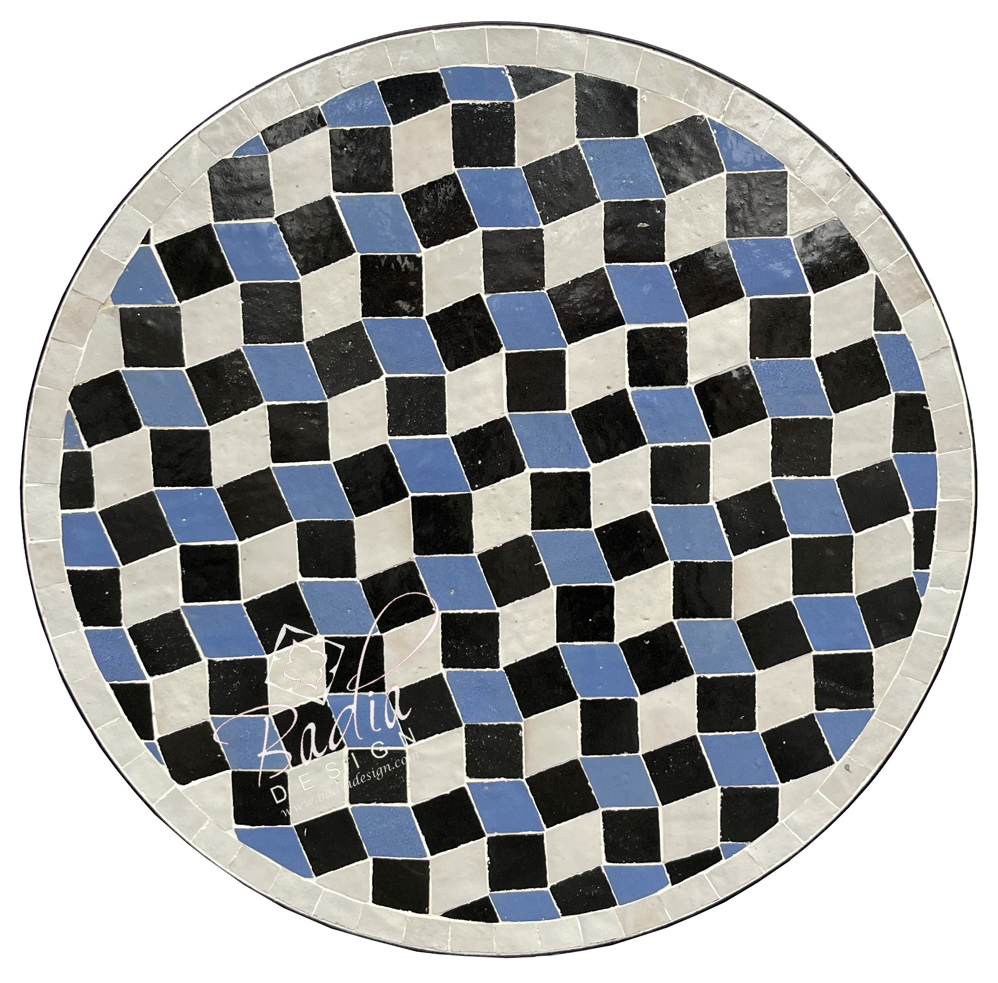 20" Multi-Color Round Tile Table Top