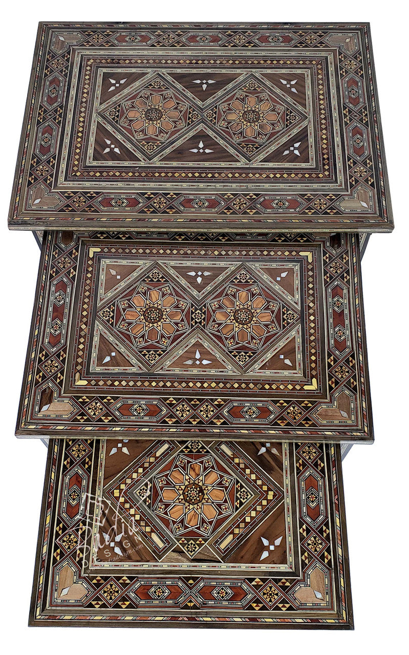 Syrian Design Inlay Nesting Tables