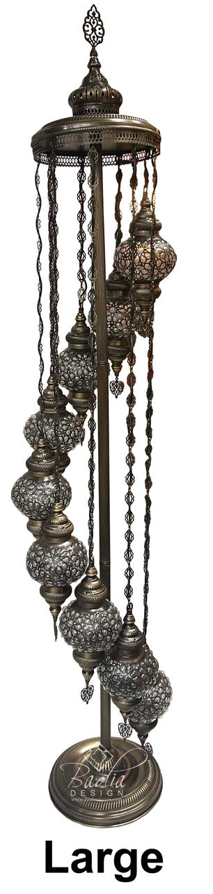 Spiral Turkish Glass Floor Lamps