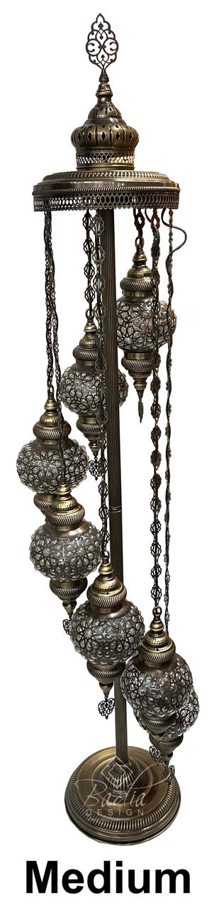 Spiral Turkish Glass Floor Lamps