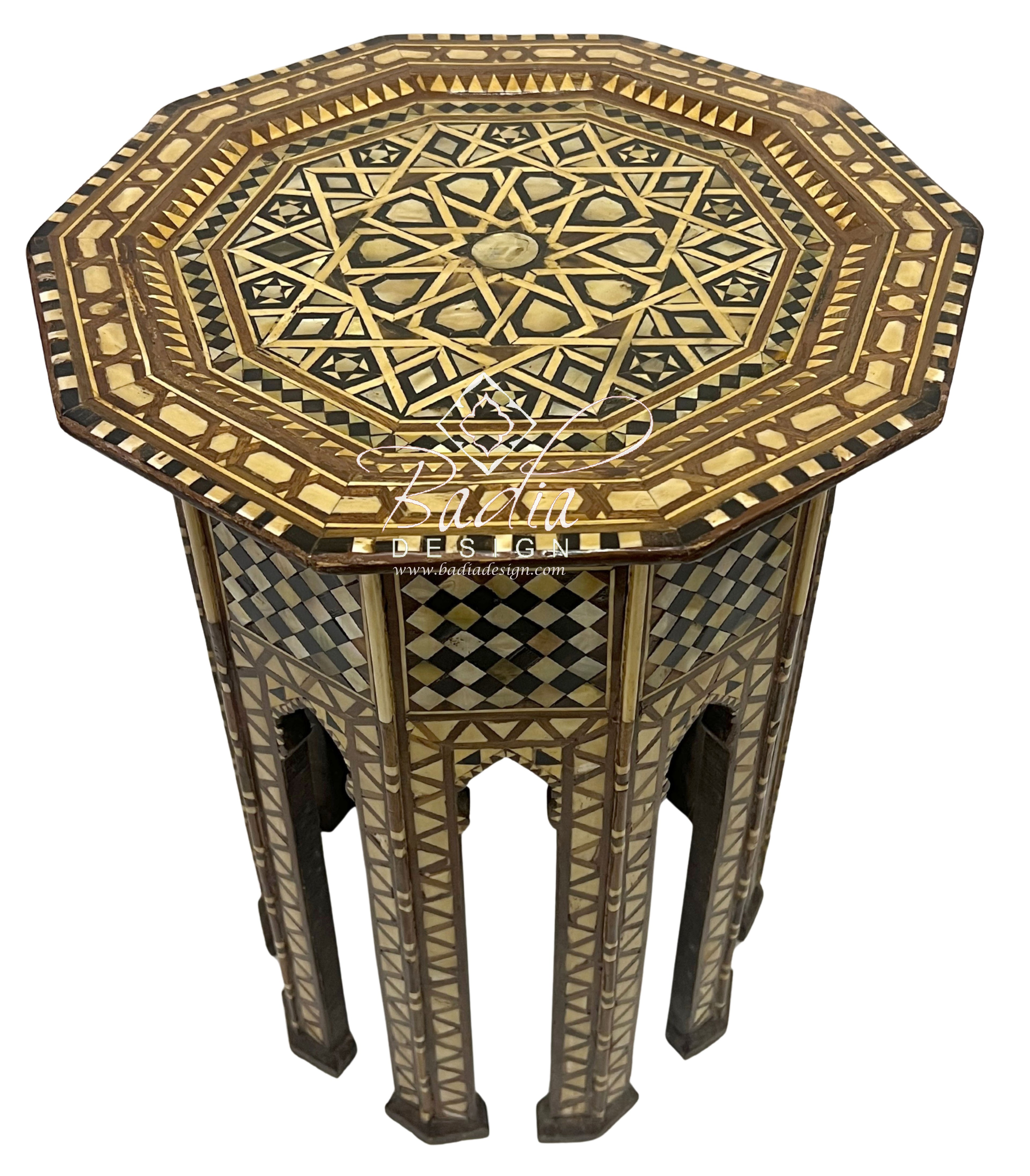 Syrian Design Inlay Accent Table