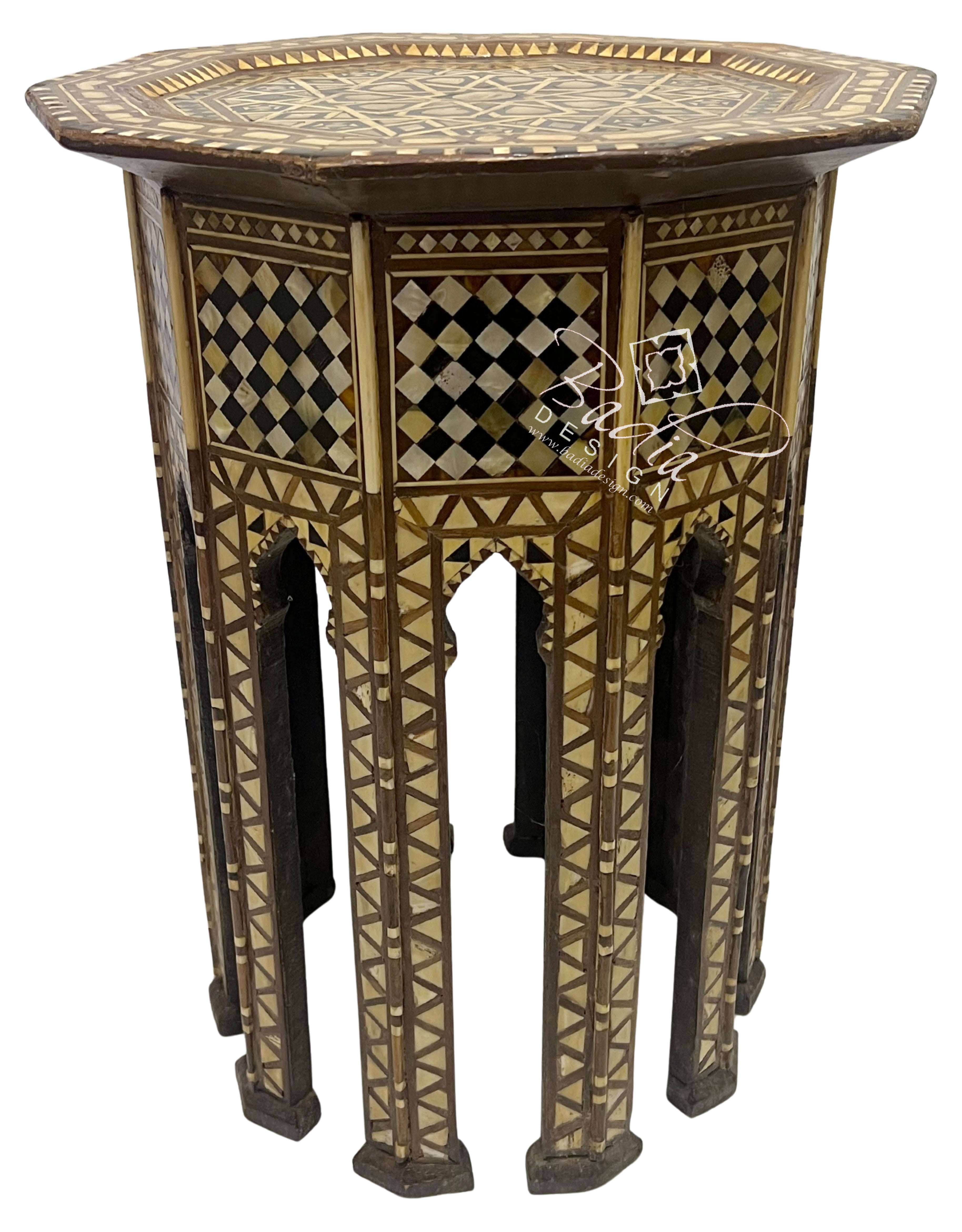 Syrian Design Inlay Accent Table