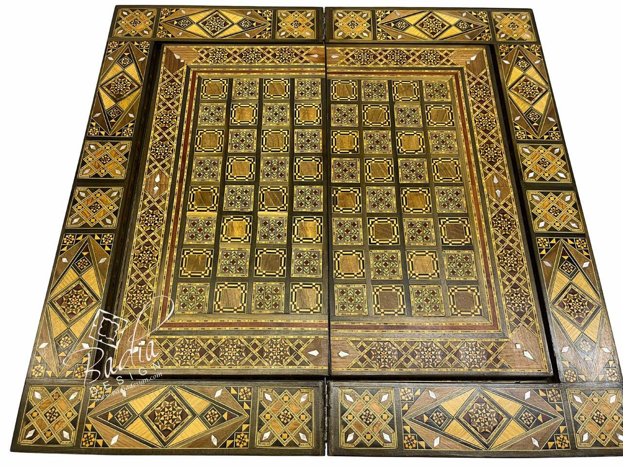 Handcrafted Syrian Design Inlay Gaming Table