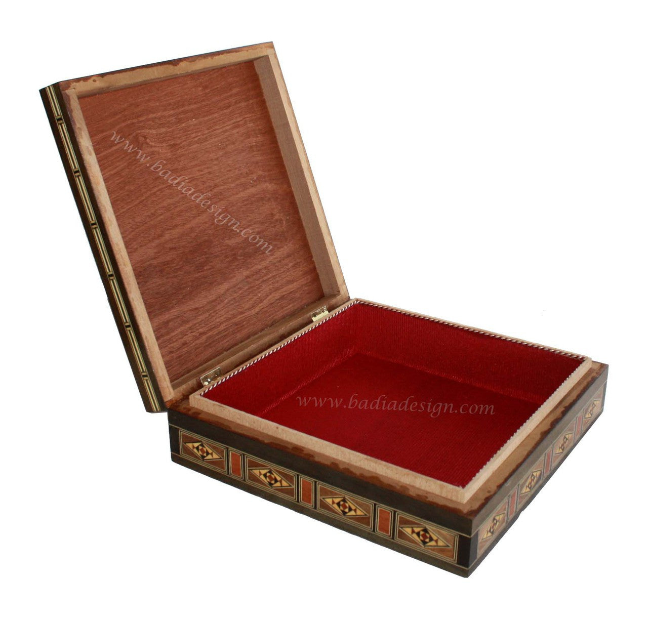 Square Shaped Inlaid Wooden Jewelry Box