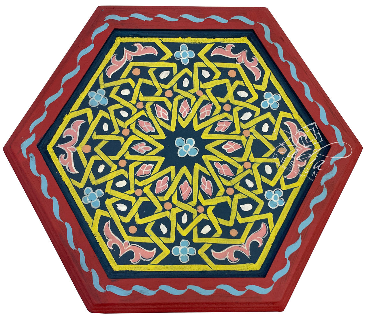 Colorful Hand Painted Side Tables