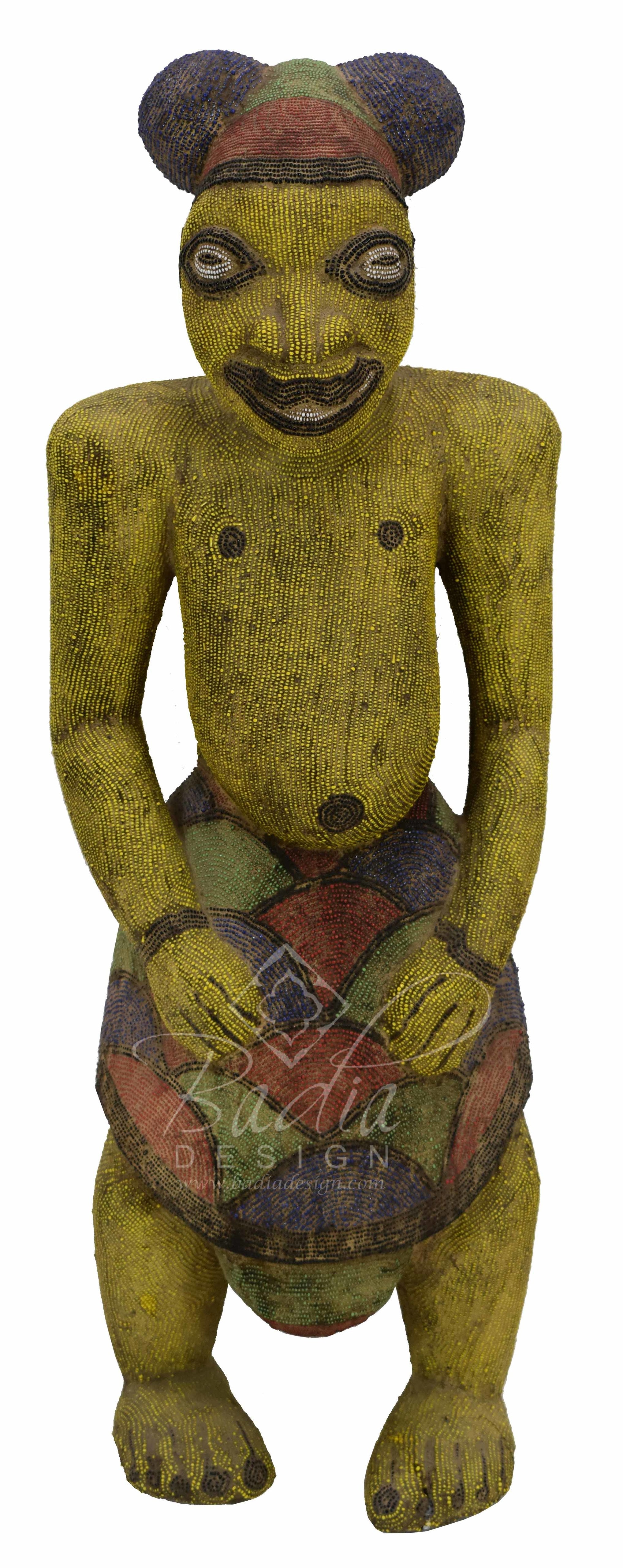 Tall African Handmade Beaded Sculpture