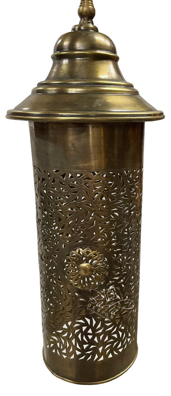 Tall Cylinder Shaped Brass Lantern