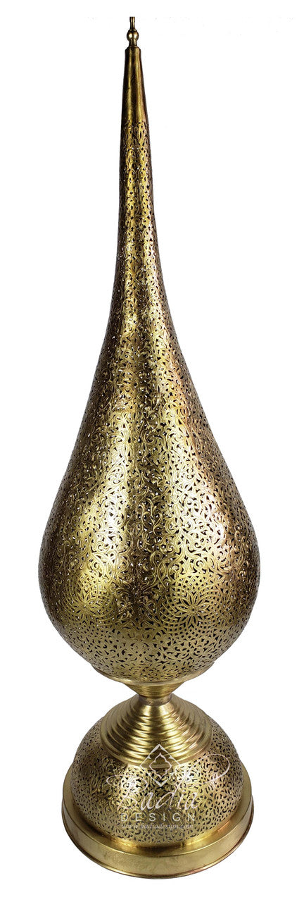 Tall Intricately Designed Brass Lantern