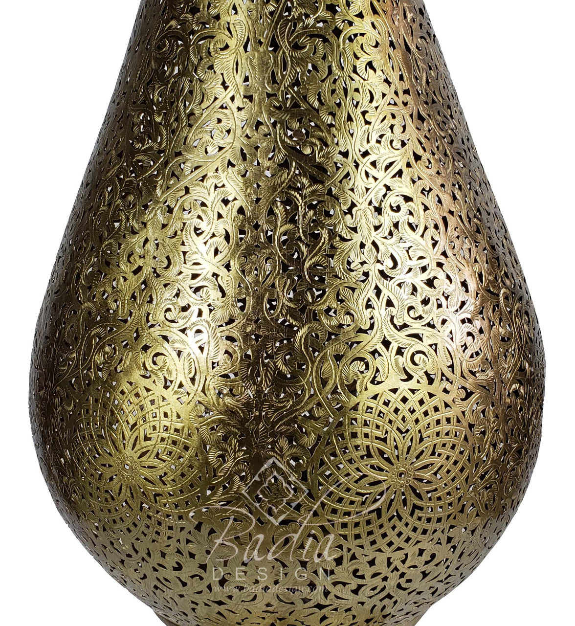 Tall Intricately Designed Brass Lantern