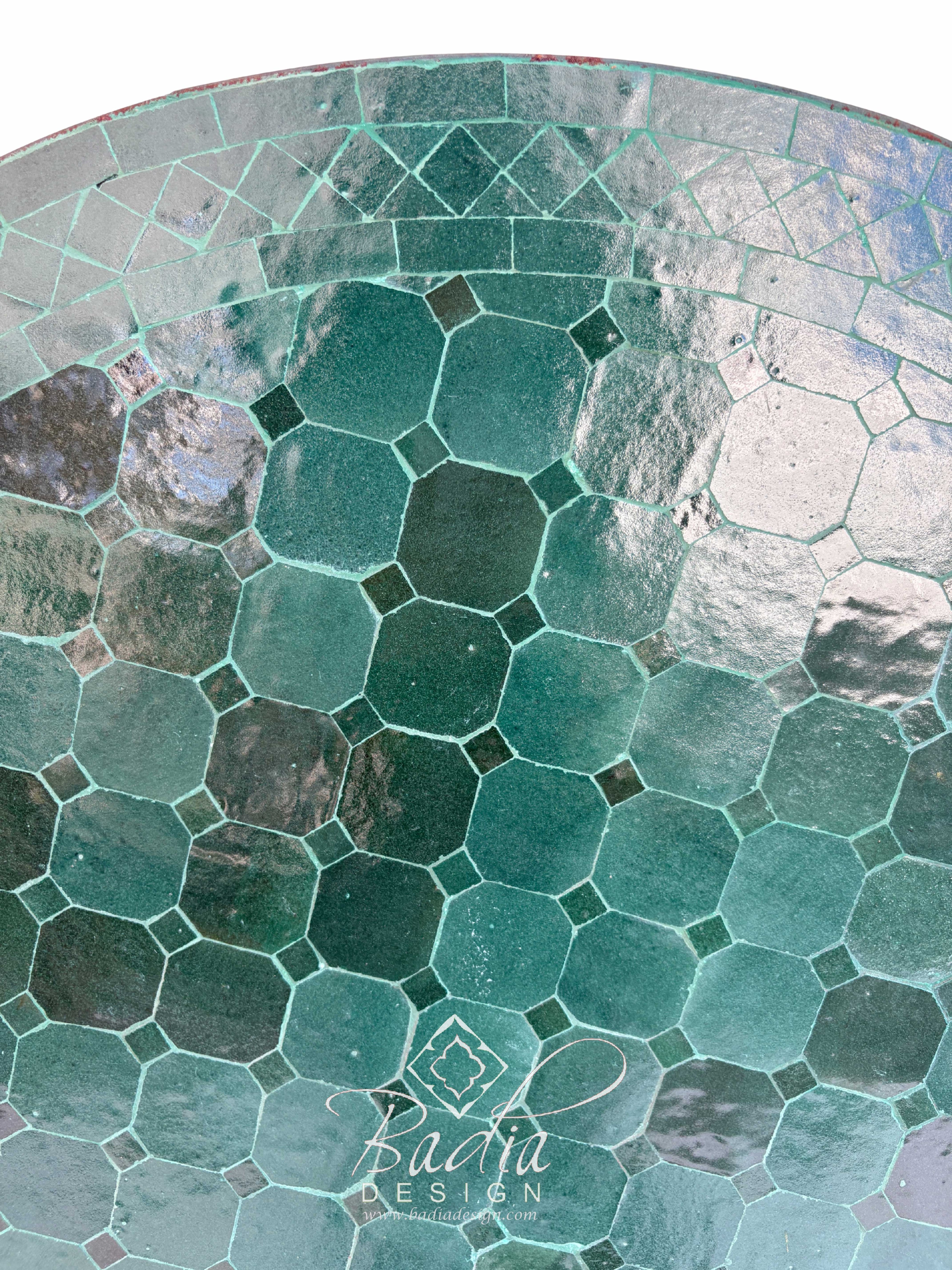 36" Emerald Green Tile Table Top