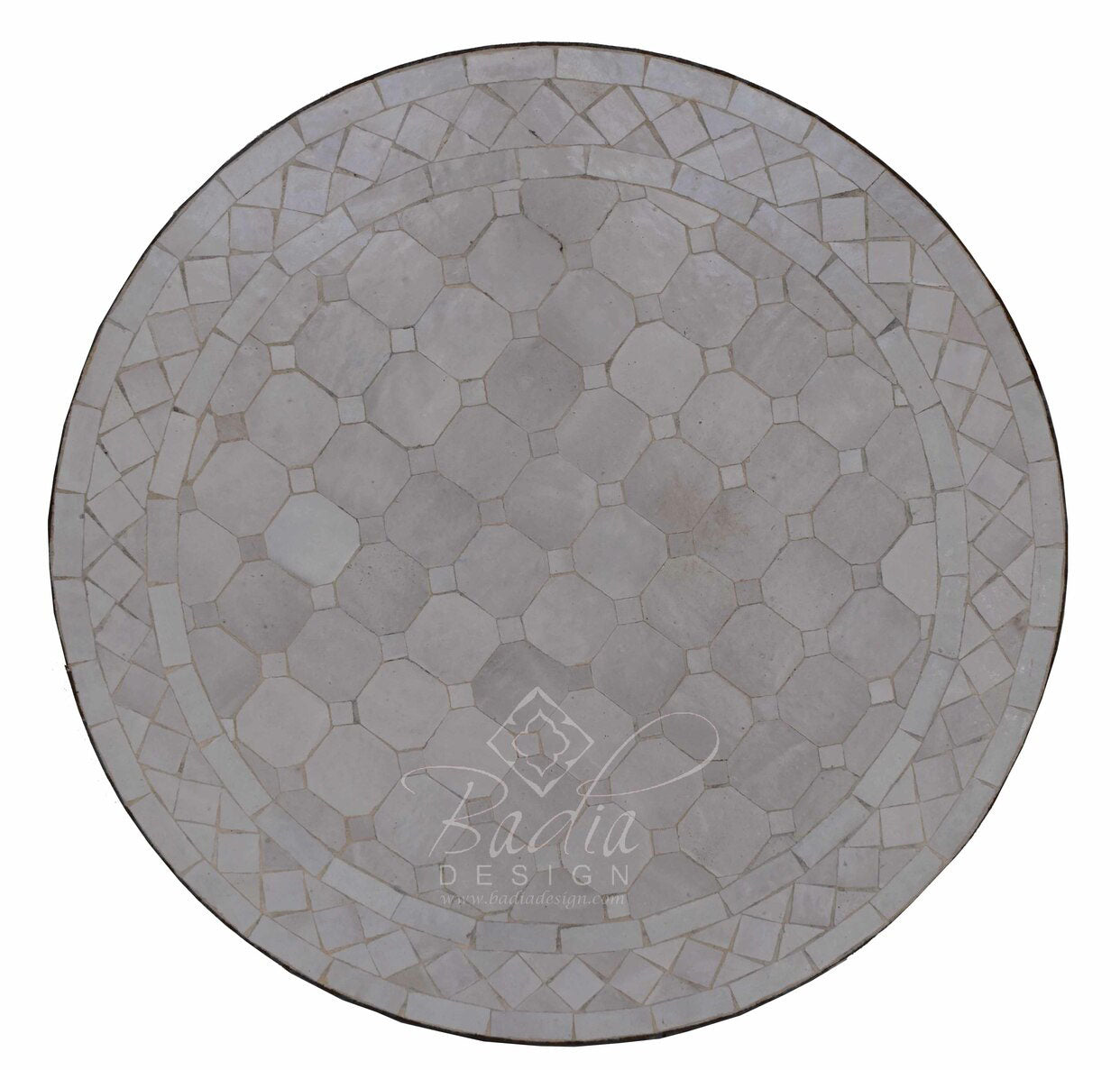 24" Moroccan Round Tile Table Top