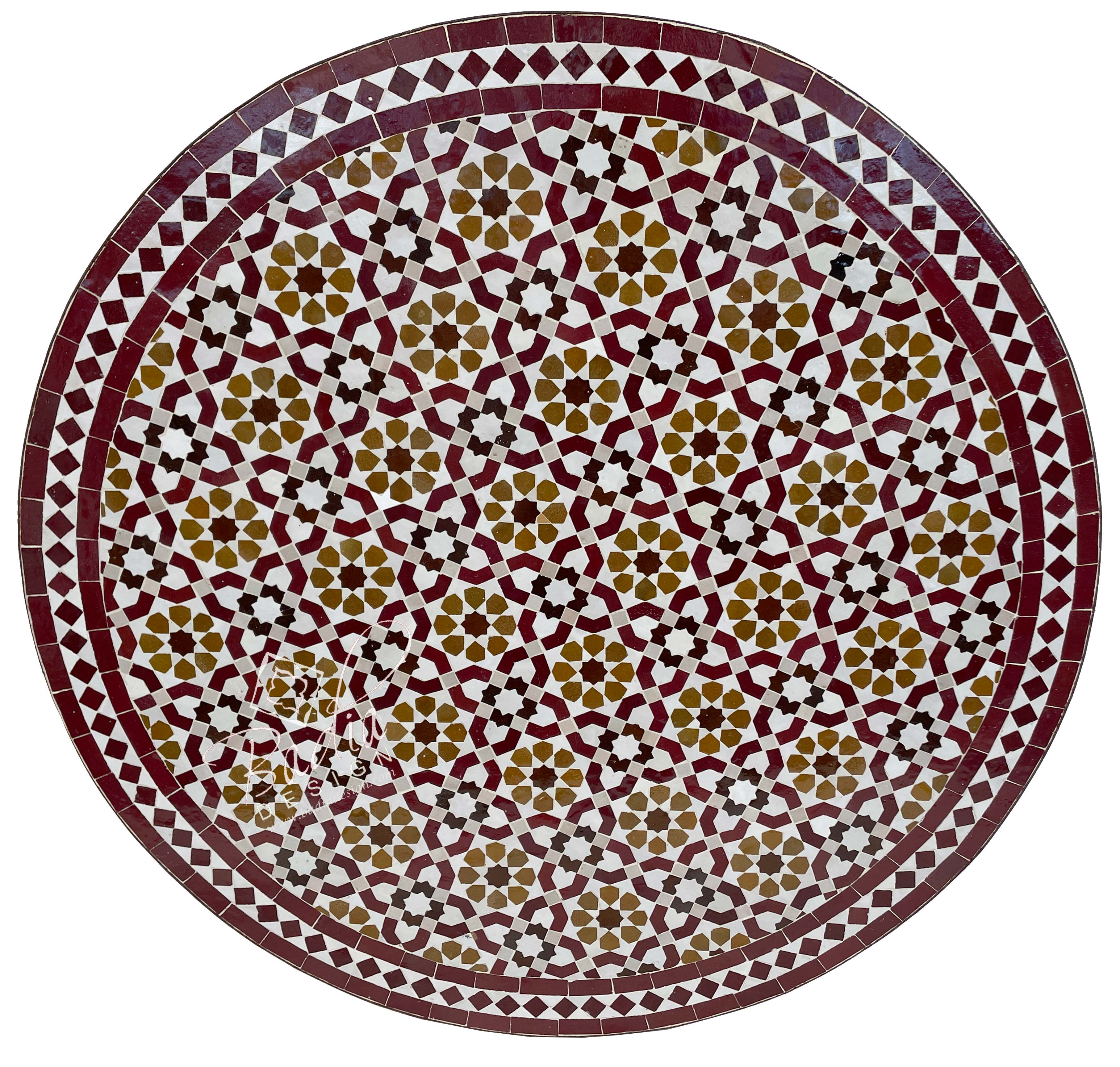 39" Multi-Color Mosaic Tile Table Top