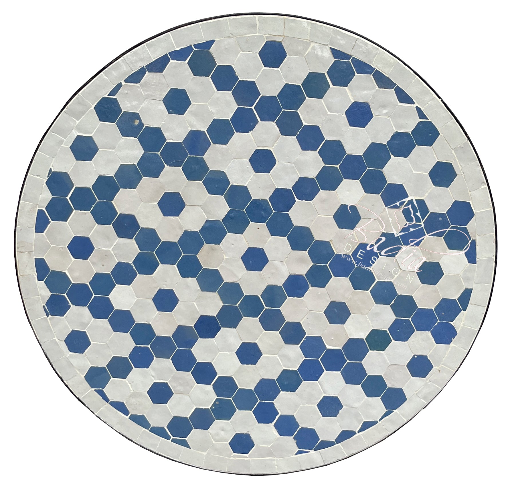 20" Multi-Color Round Tile Table Top