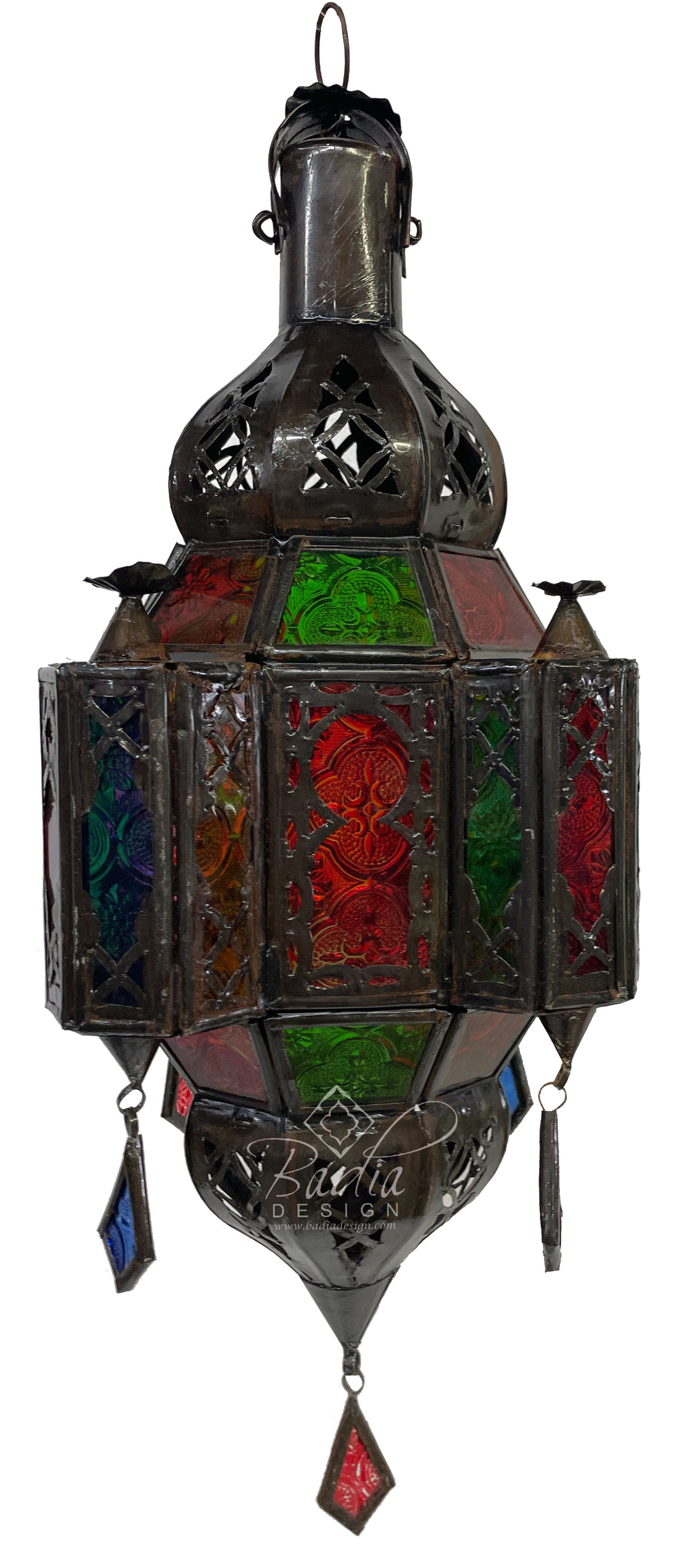 Traditional Moroccan Multi-Color Light Fixture