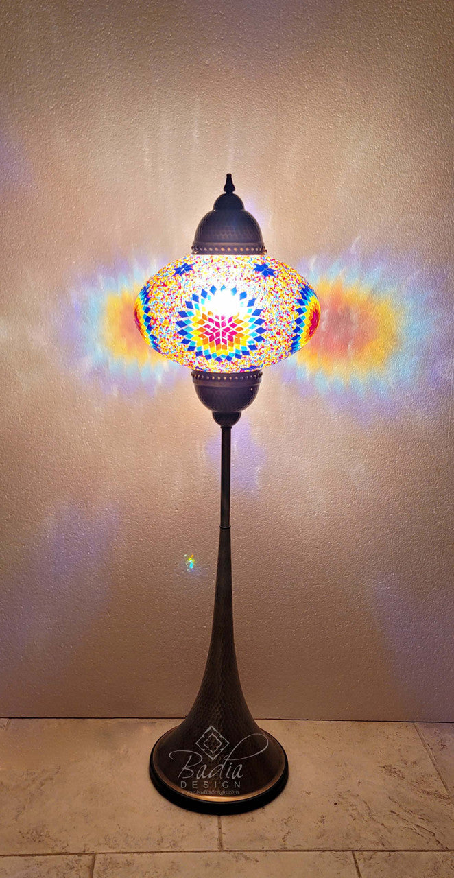 Turkish Mosaic Glass Floor Lamps