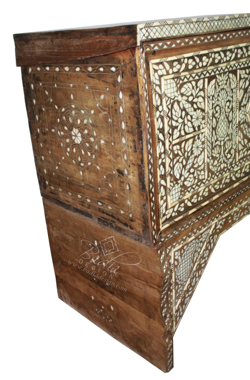 Elegant Mother of Pearl Inlay Cedar Wood Chest