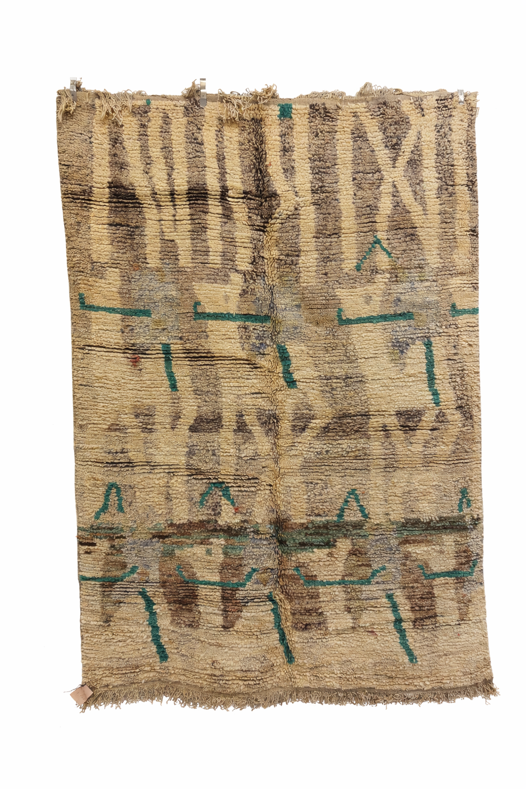 Handwoven Beige Tribal Rug