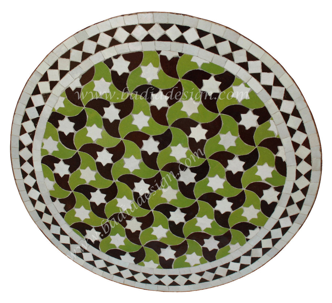 24" Round Moroccan Tile Table