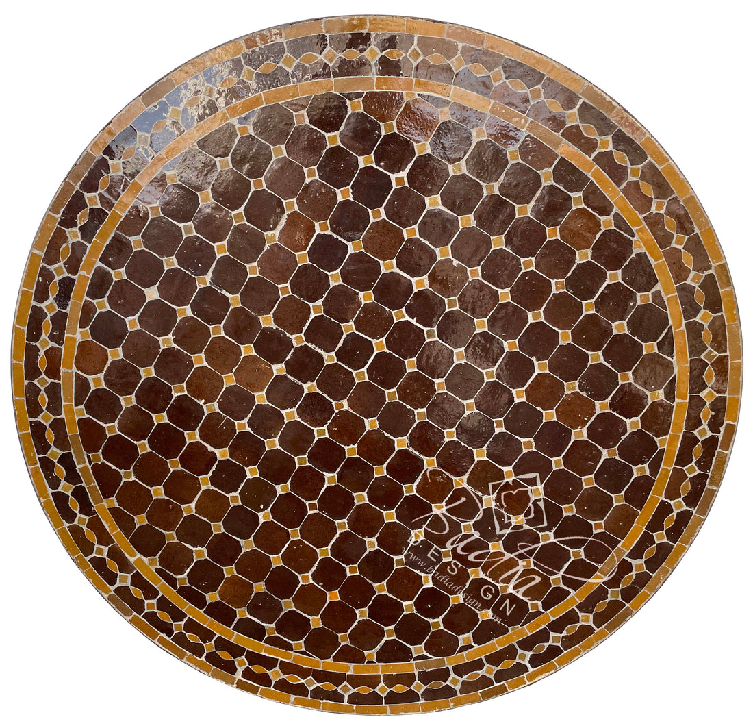 39" Moroccan Mosaic Tile Table Top