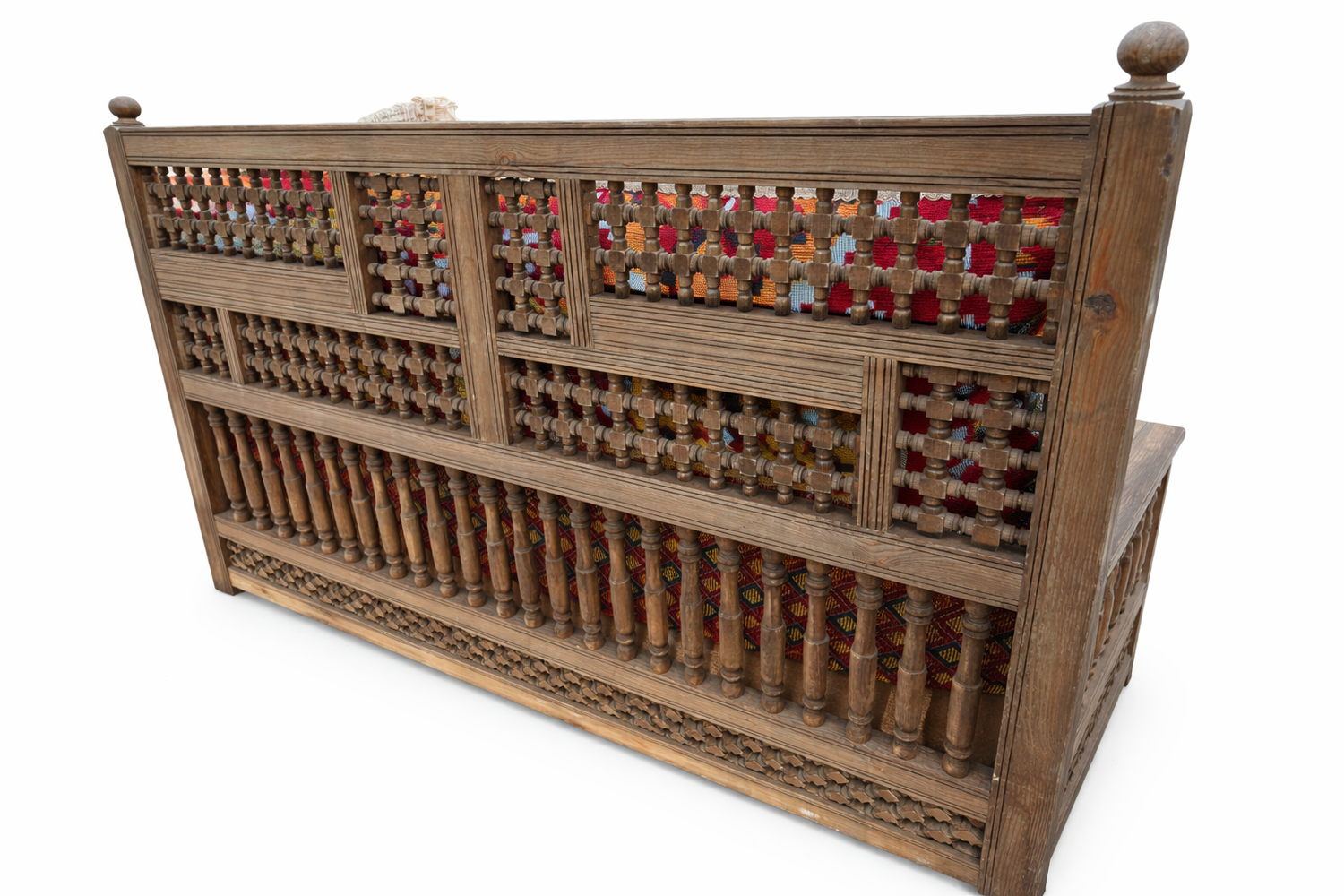 Moucharabieh Solid Cedar Moroccan Daybed