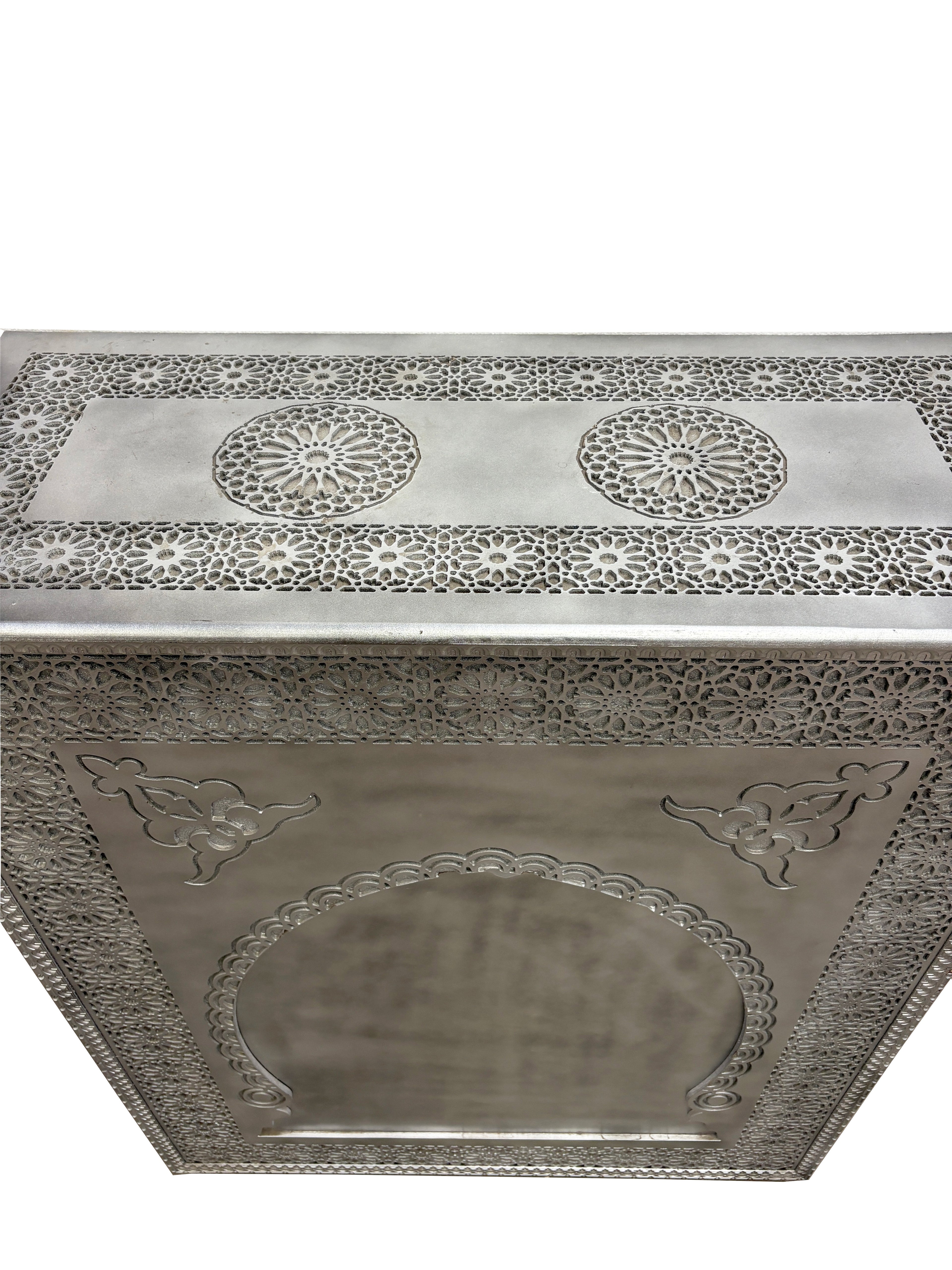 Silver Carved Cedar Wood Bar