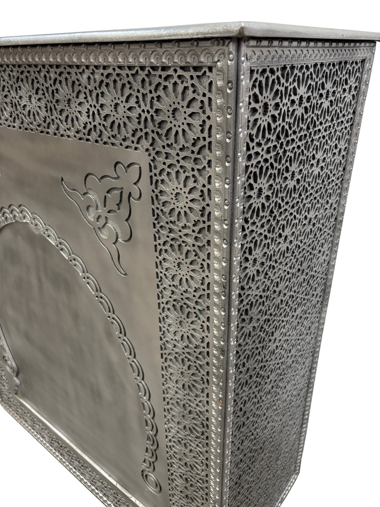 Silver Carved Cedar Wood Bar