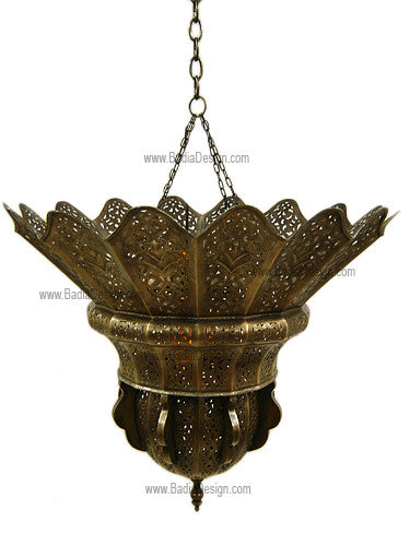Moroccan Brass Flower Chandelier - CH003